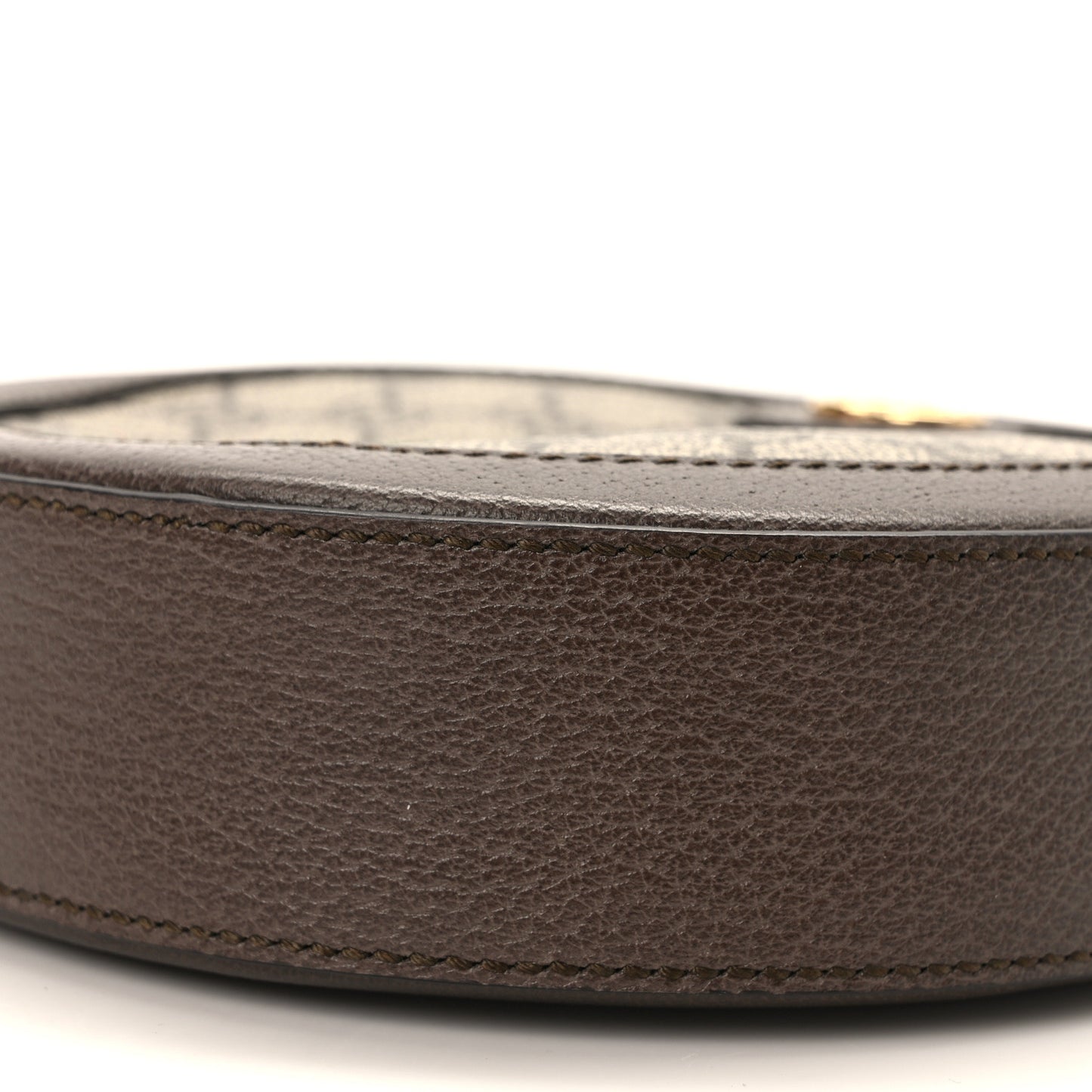 GG Supreme Monogram Web Mini Ophidia Round Shoulder Bag Brown