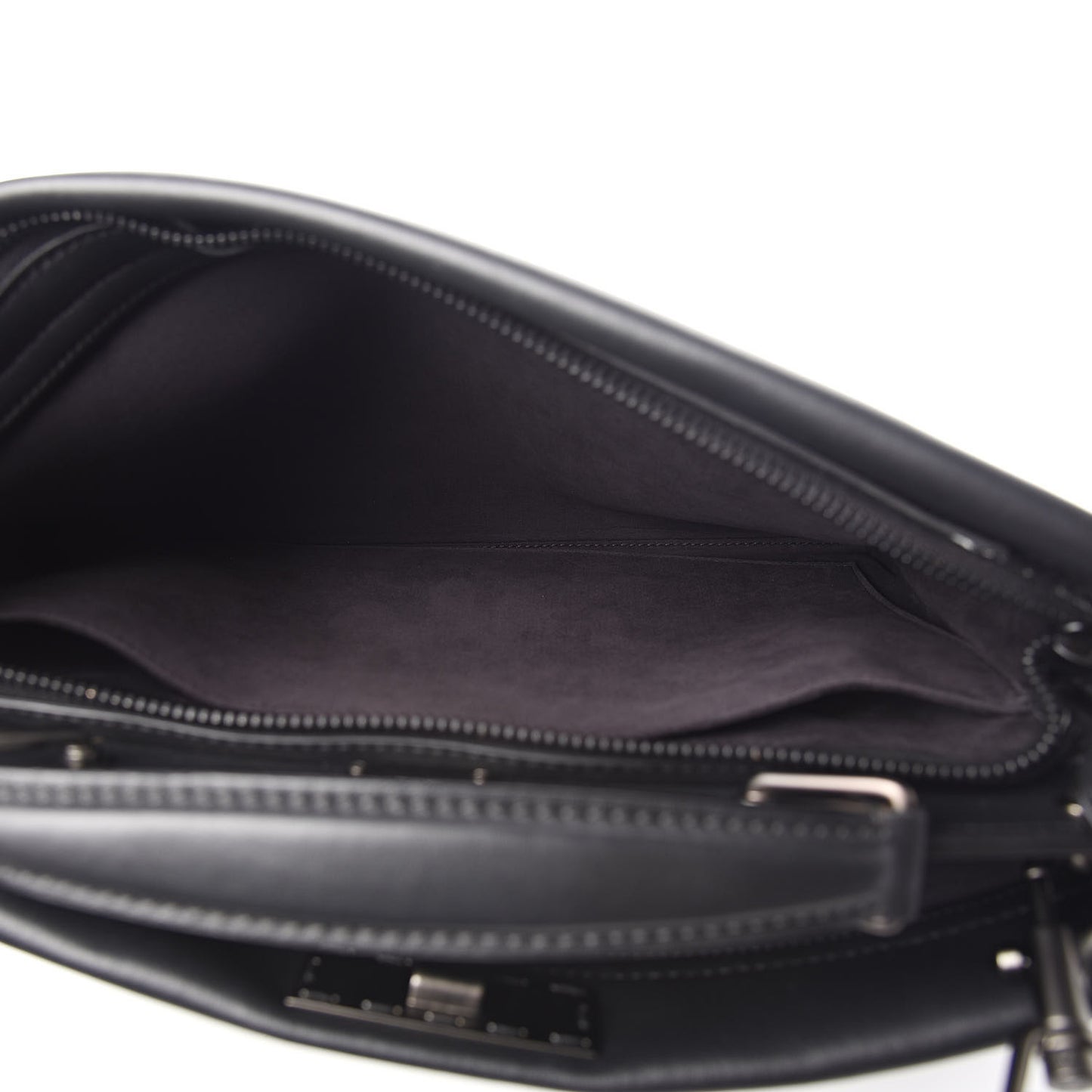 Vitello Grace Opaco Metal Monster Eyes Large Peekaboo Iconic Fit Satchel Black