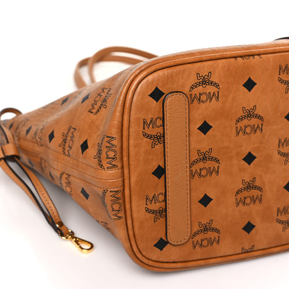 MCM Visetos Medium Liz Reversible Shopper Tote Cognac 7 of 13