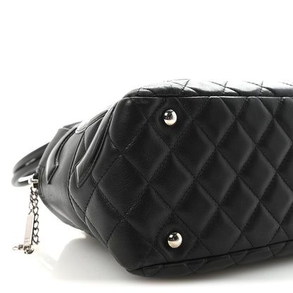 Chanel Calfskin Quilted Large Cambon Bowler Black 9 of 10