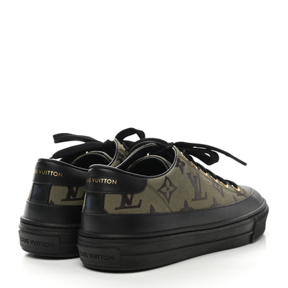 Louis Vuitton Calfskin Monogram Stellar Sneakers 35.5 Khaki 4 of 9
