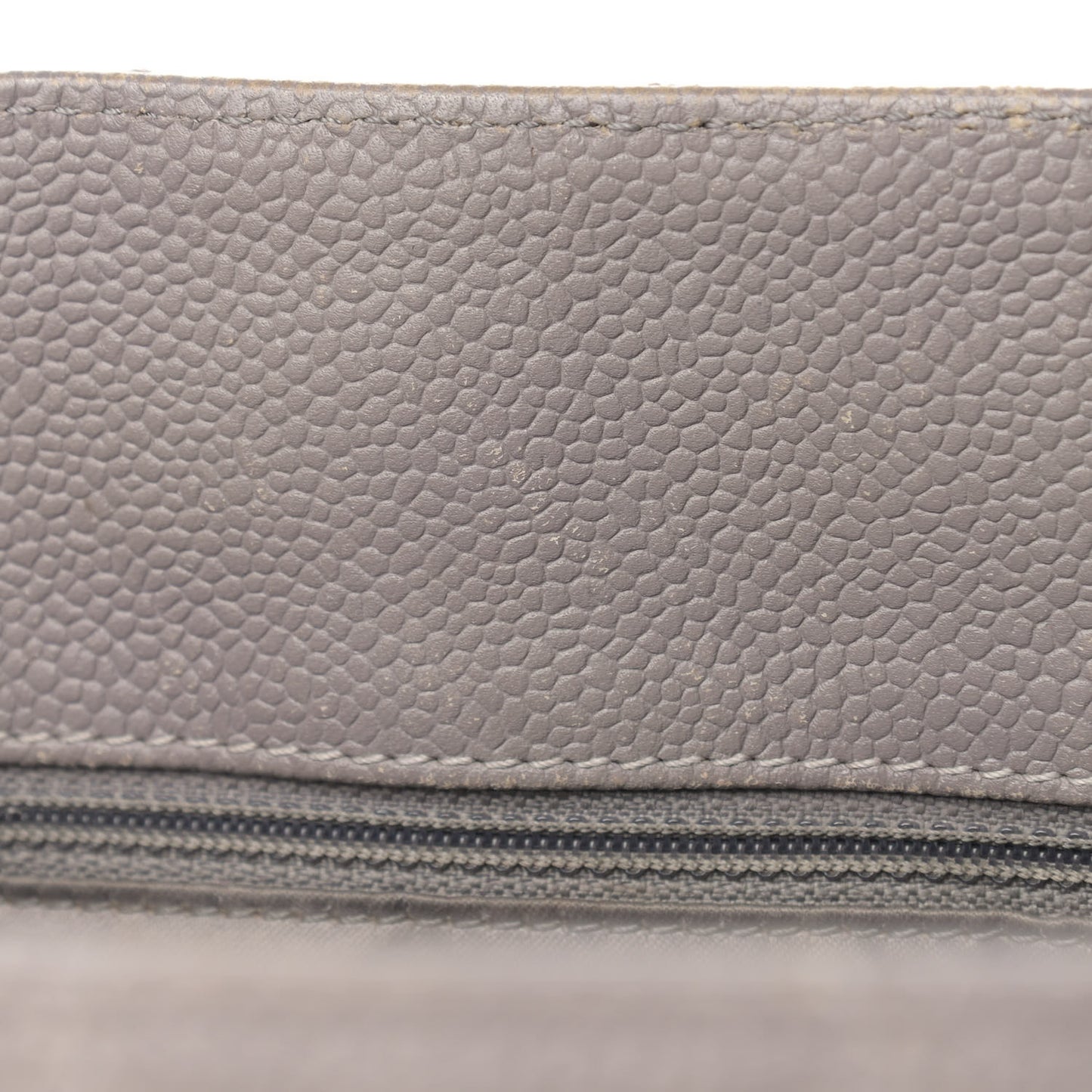 Caviar Quilted Grand Shopping Tote GST Light Grey