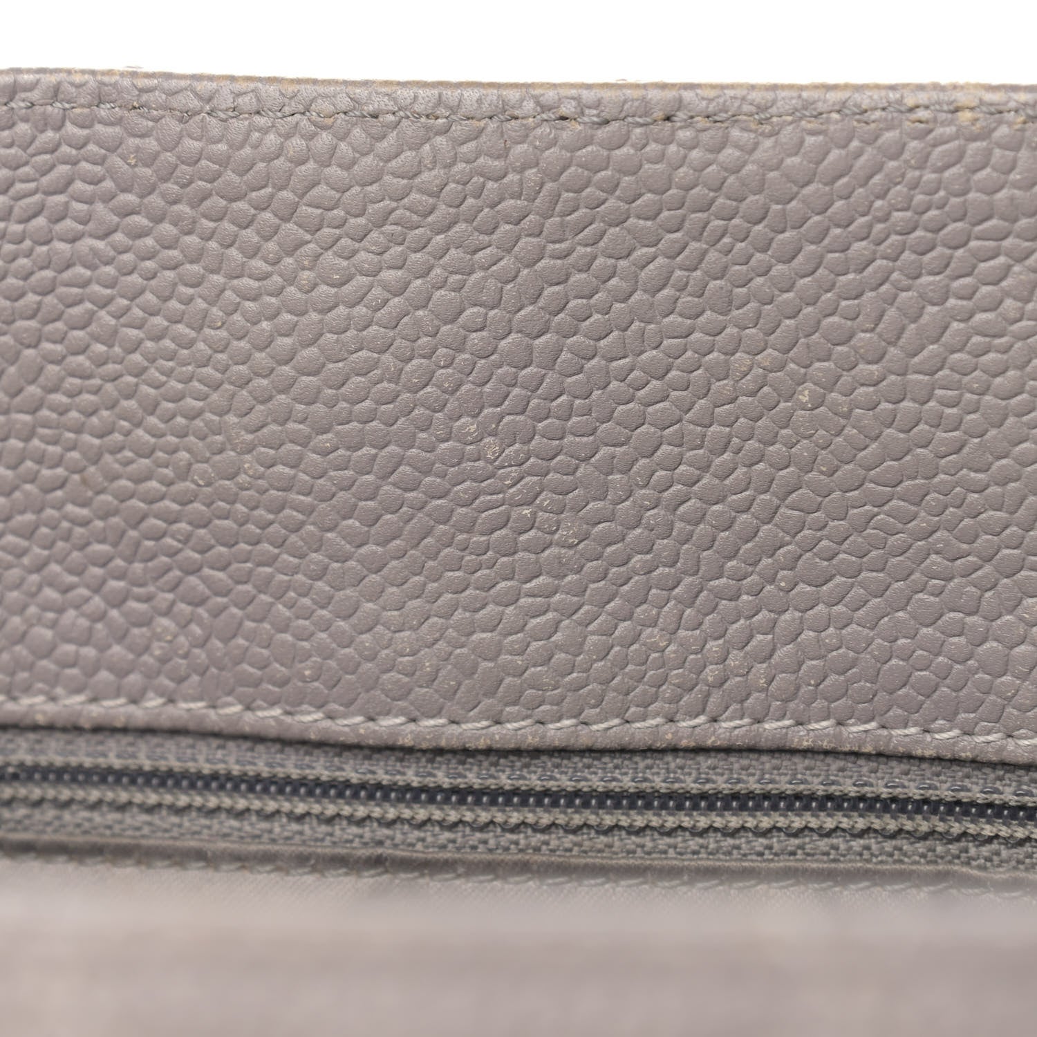 Chanel Caviar Quilted Grand Shopping Tote GST Light Grey 13 of 20