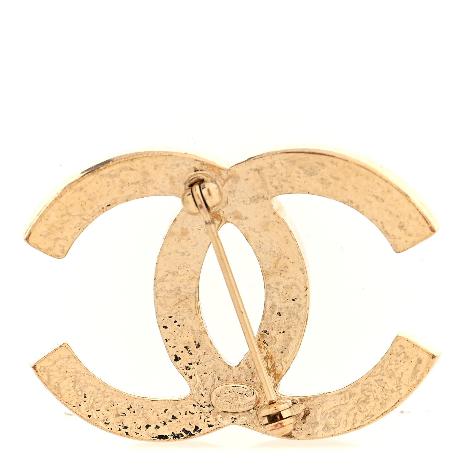 Chanel Pearl CC Brooch Gold 3 of 3