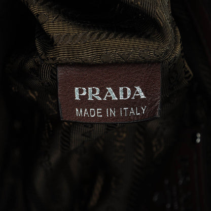 Prada Soft Calf Shoulder Bag Bruciato 8 of 9