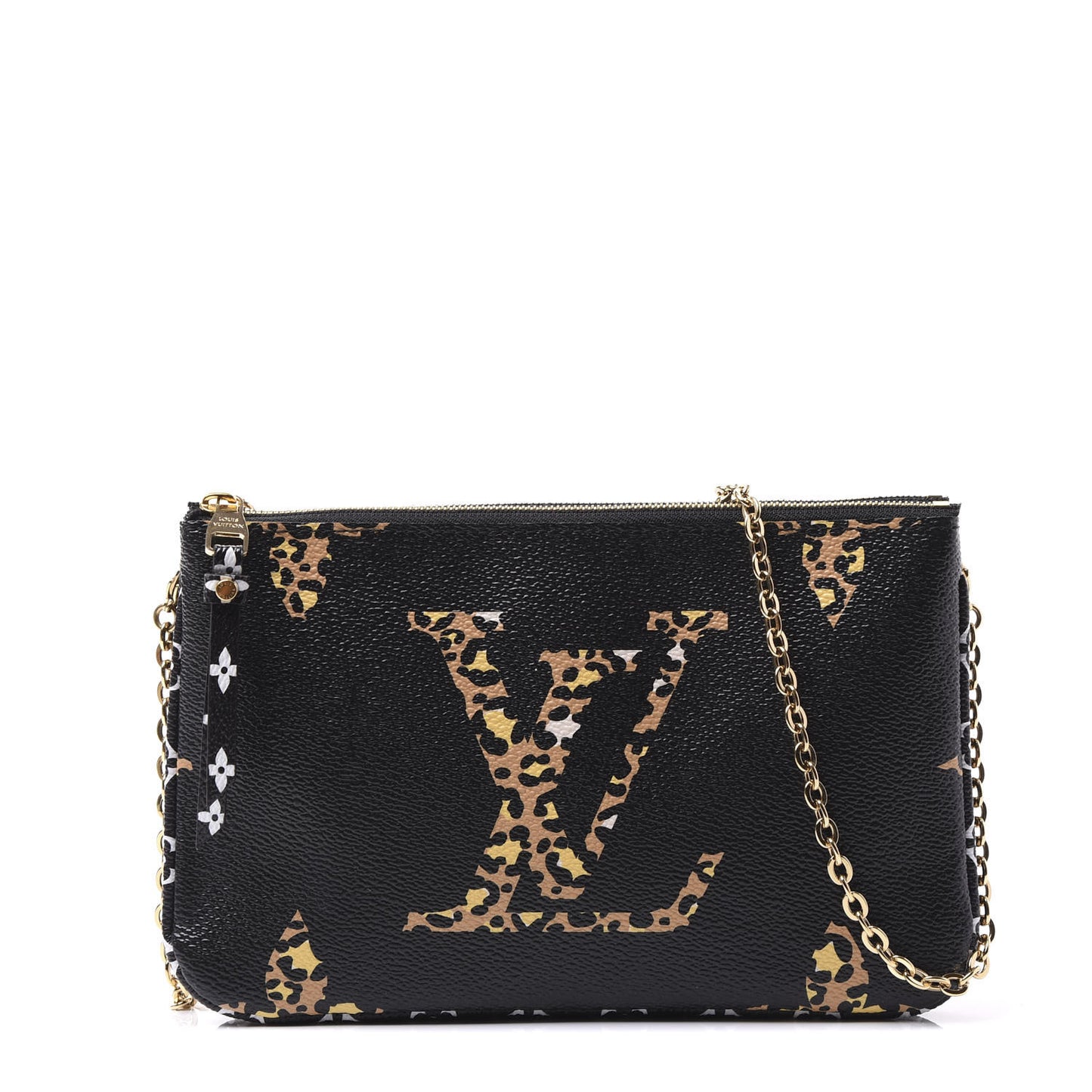 Monogram Giant Jungle Pochette Double Zip Black