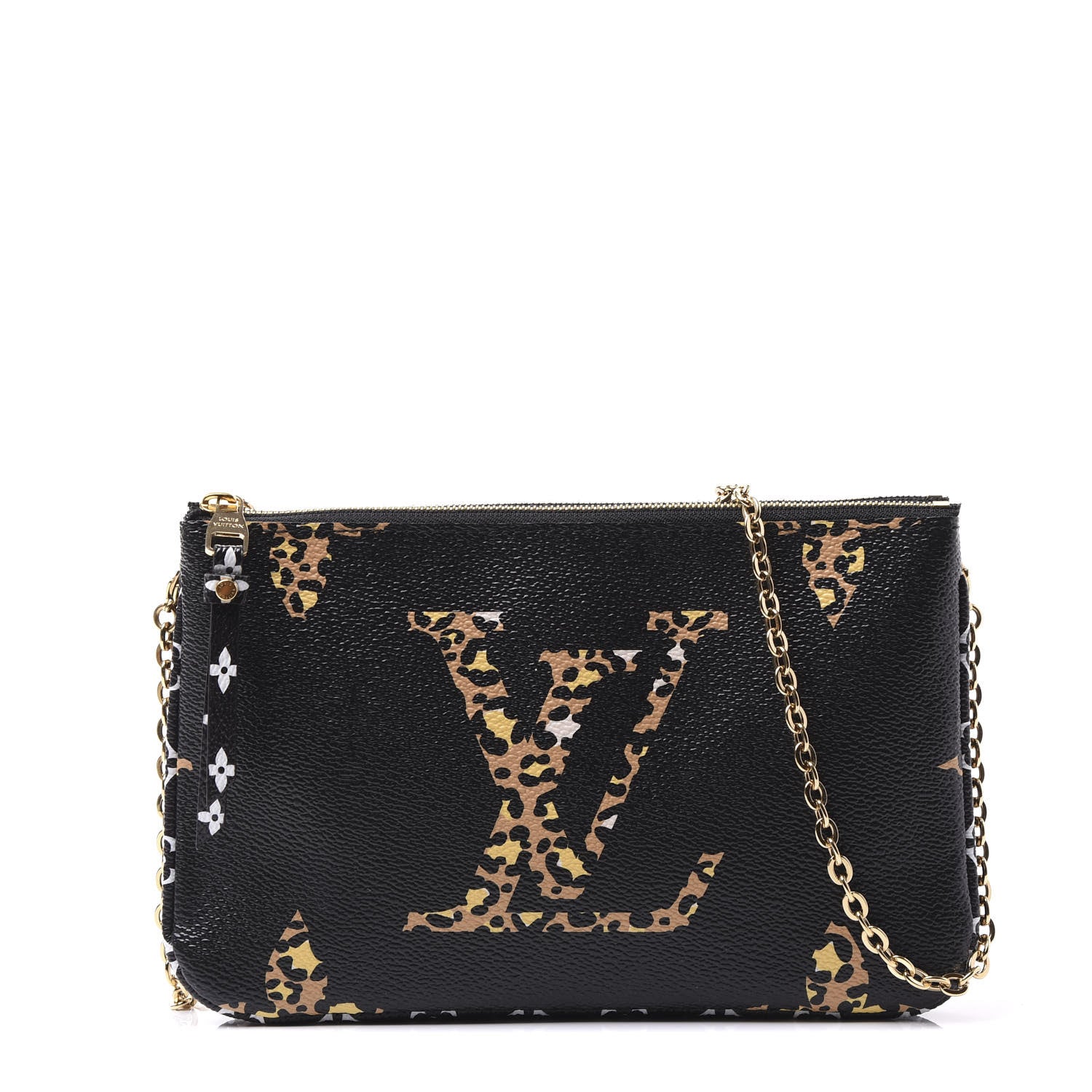 Louis Vuitton Monogram Giant Jungle Pochette Double Zip Black 1 of 9
