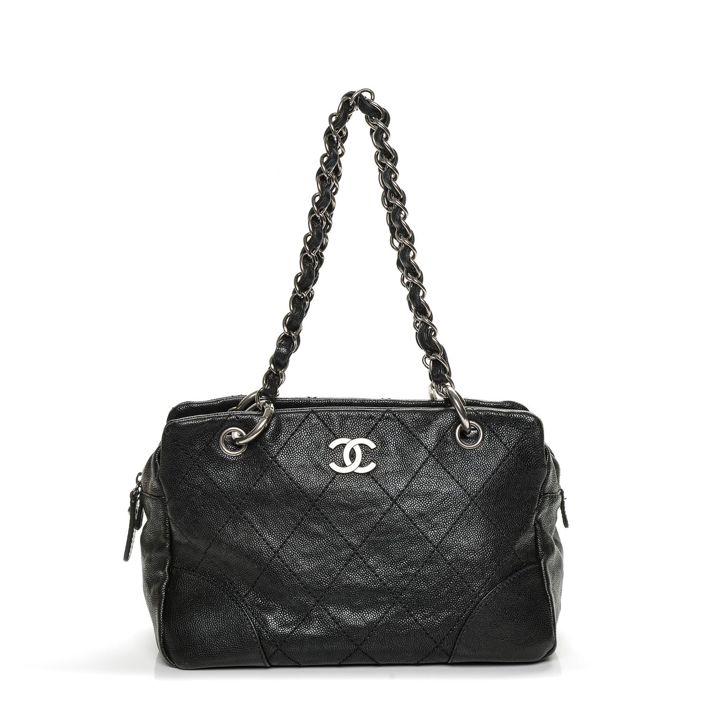Distressed Caviar Outdoor Ligne Tote Black