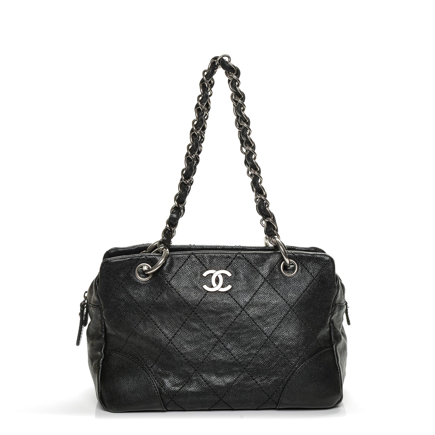 Chanel Distressed Caviar Outdoor Ligne Tote Black 1 of 7