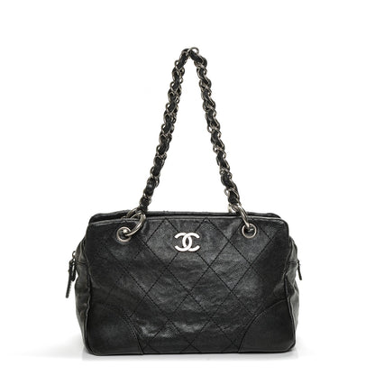 Chanel Distressed Caviar Outdoor Ligne Tote Black 1 of 7
