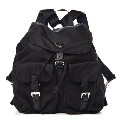 Prada Nylon Vela Saffiano Backpack Black 1 of 12
