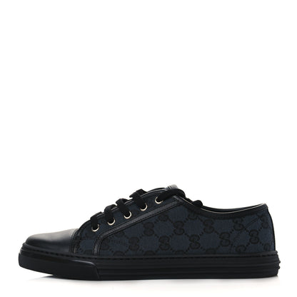 Gucci GG Monogram Calfskin Womens Low Top Sneakers 40.5 Piombo Black 1 of 9