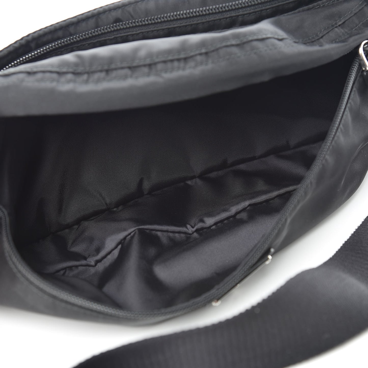 Tessuto Nylon Saffiano Belt Bag Black
