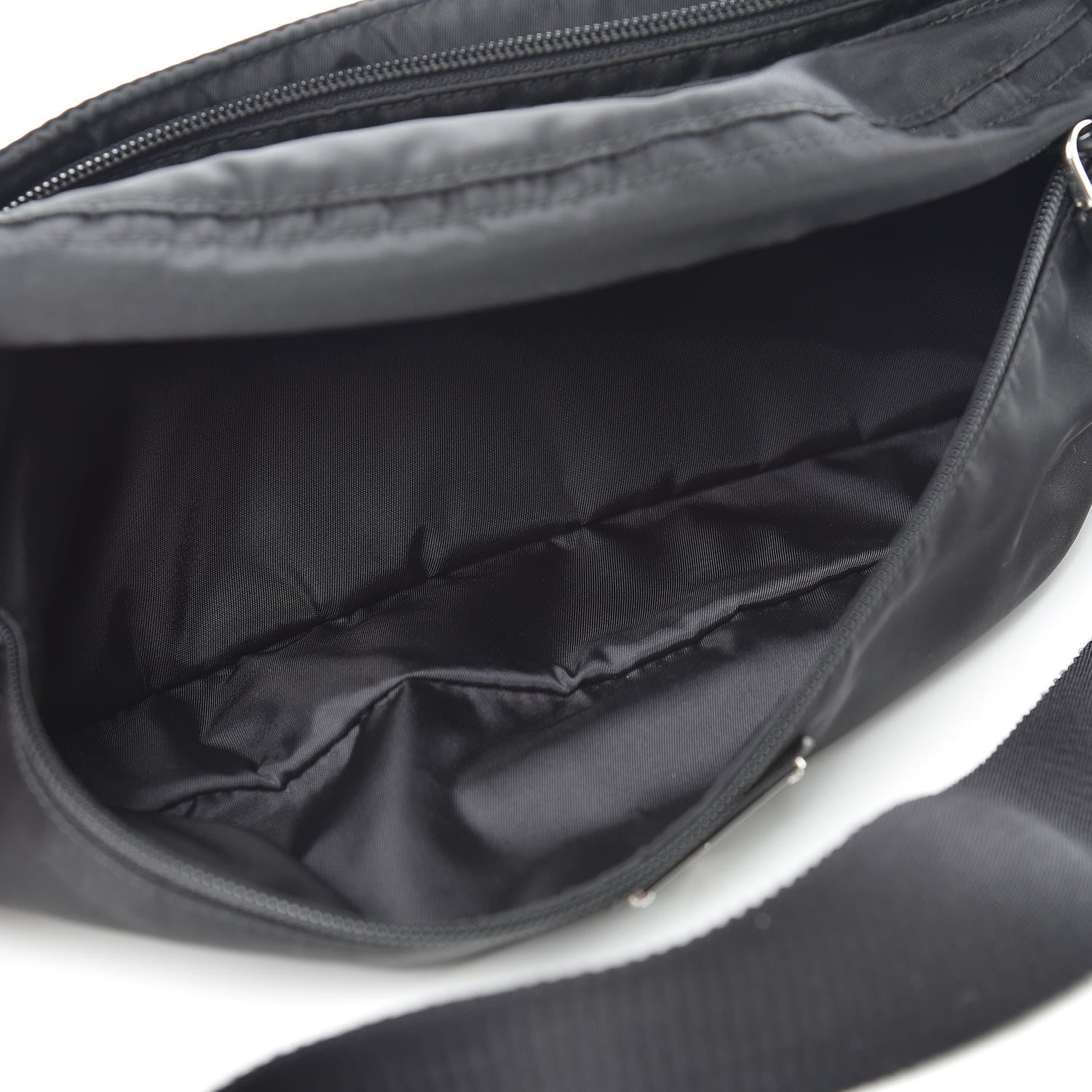 Prada Tessuto Nylon Saffiano Belt Bag Black 6 of 12