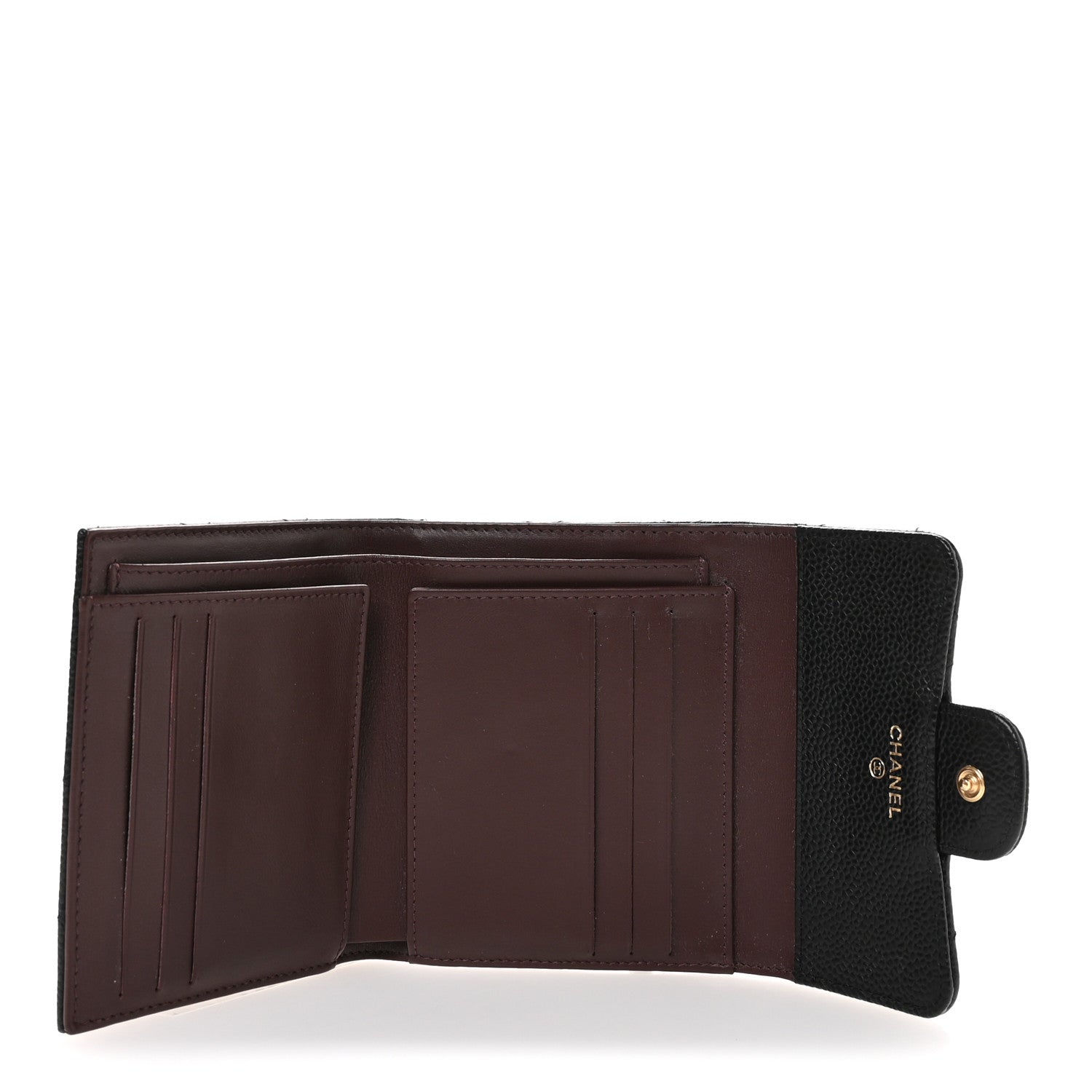 Chanel Caviar Quilted Compact Flap Wallet Black 5 of 8