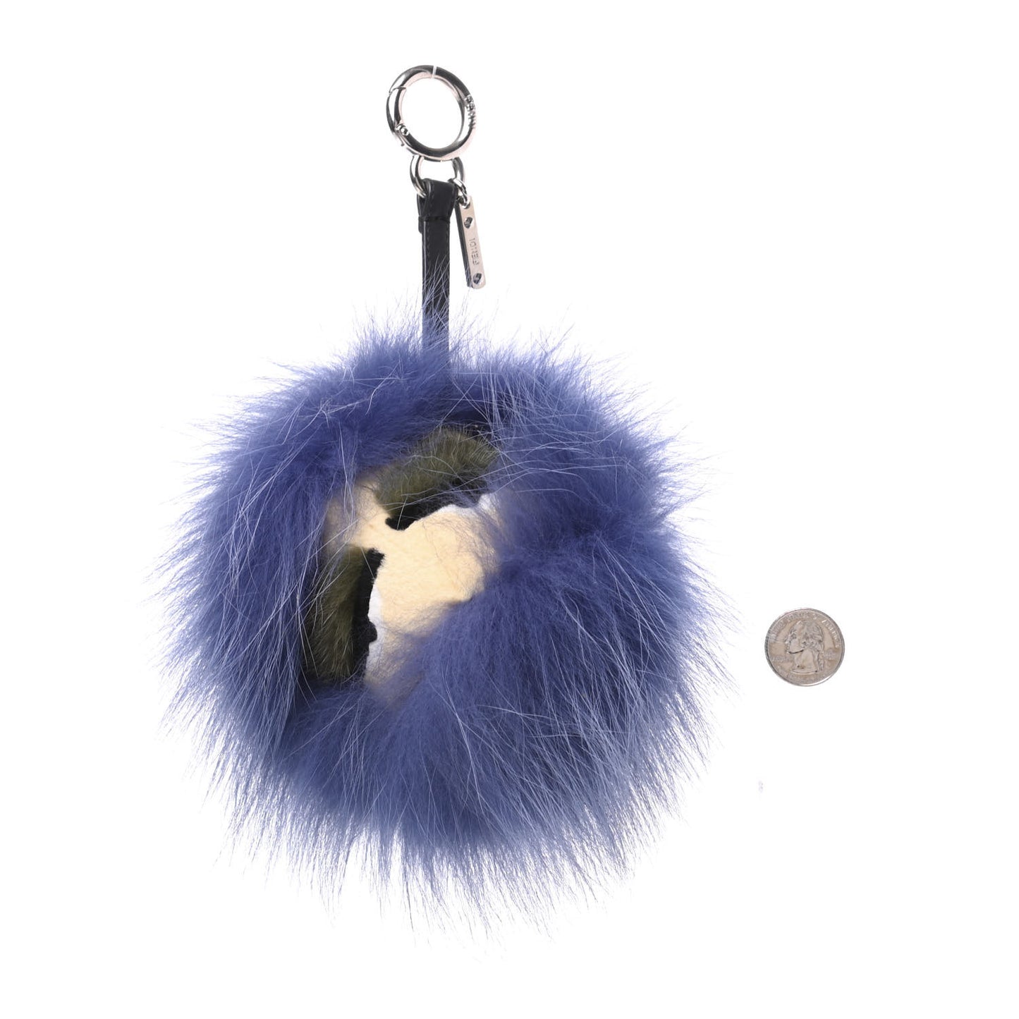 Fox Mink Rabbit Fur Vitello Flamingo Kooky Monster Bag Bug Charm Cassis Black Multicolor