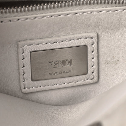 Fendi Nappa Lace Up Mini Peekaboo Iconic Satchel Bianco Carta 6 of 9