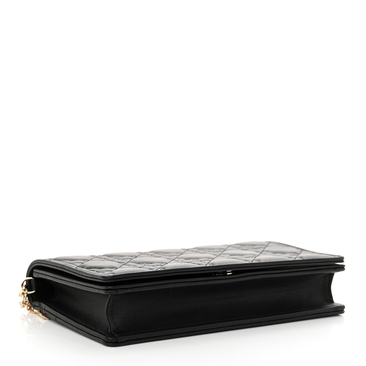 Lambskin Cannage Lady Dior Pouch Black