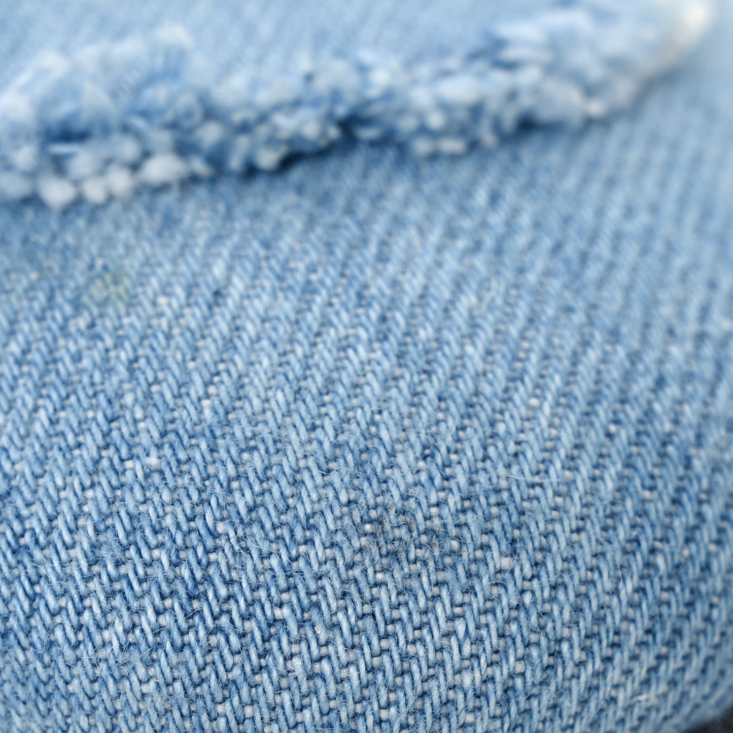 Denim Fringed Oz Mules 40 Bleu Clair