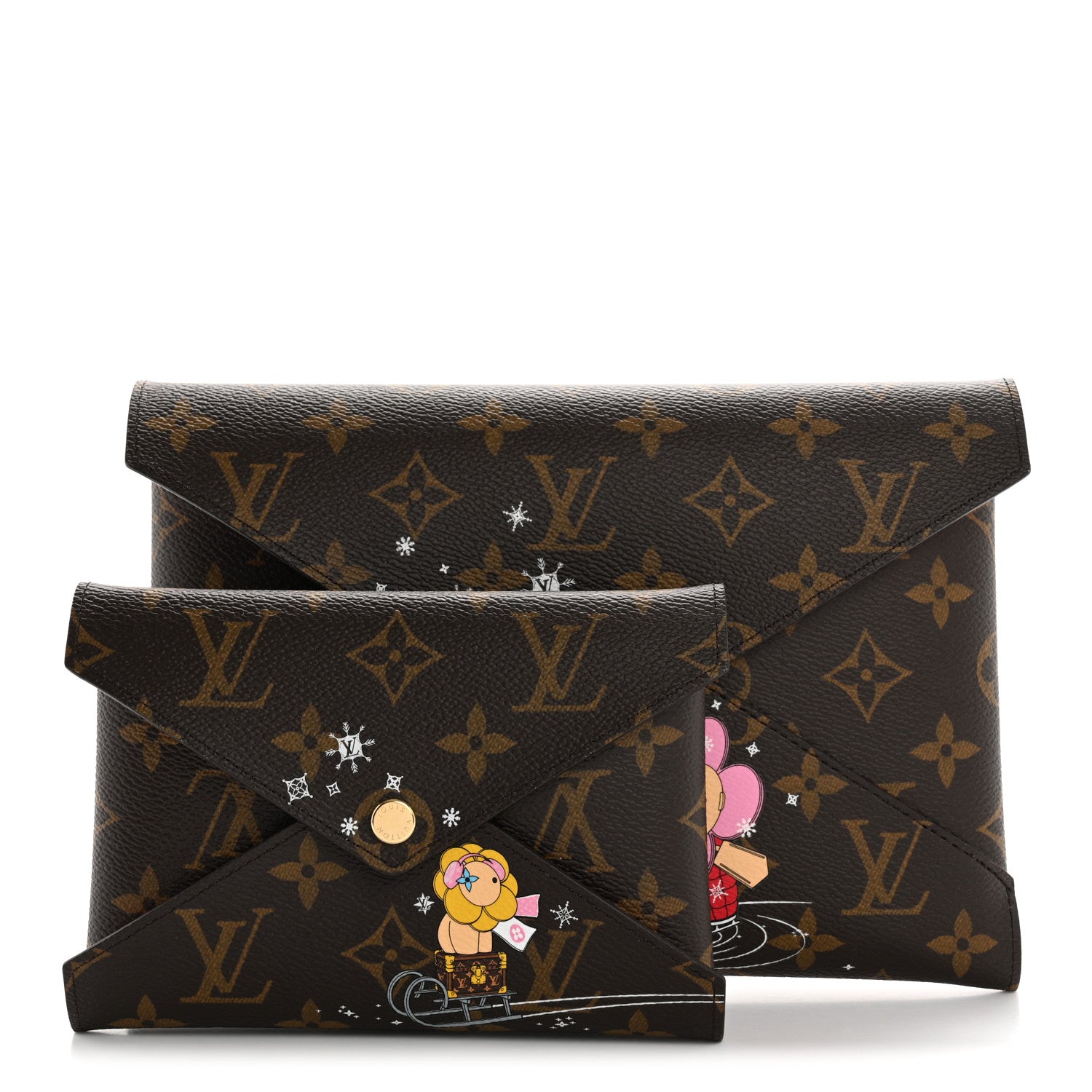 Louis Vuitton Monogram 2023 Christmas Animation Kirigami Pochette Set 3 of 10