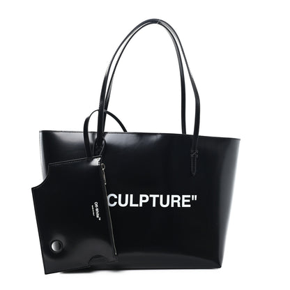 Off-White Calfskin Sculpture Day Off Tote Bag Black White 2 of 10