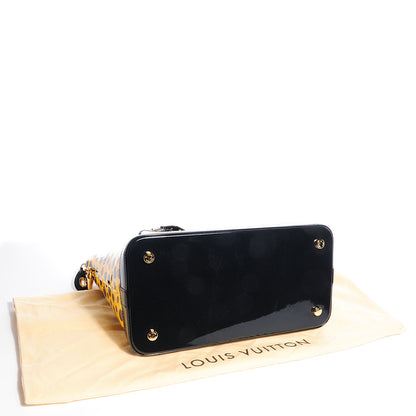 Louis Vuitton Vernis Kusama Infinity Dots Lockit MM Yellow 4 of 8