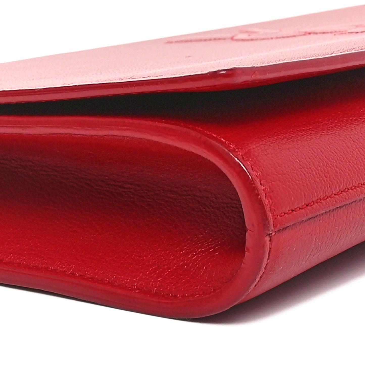Calfskin Monogram Large Belle De Jour Clutch Red