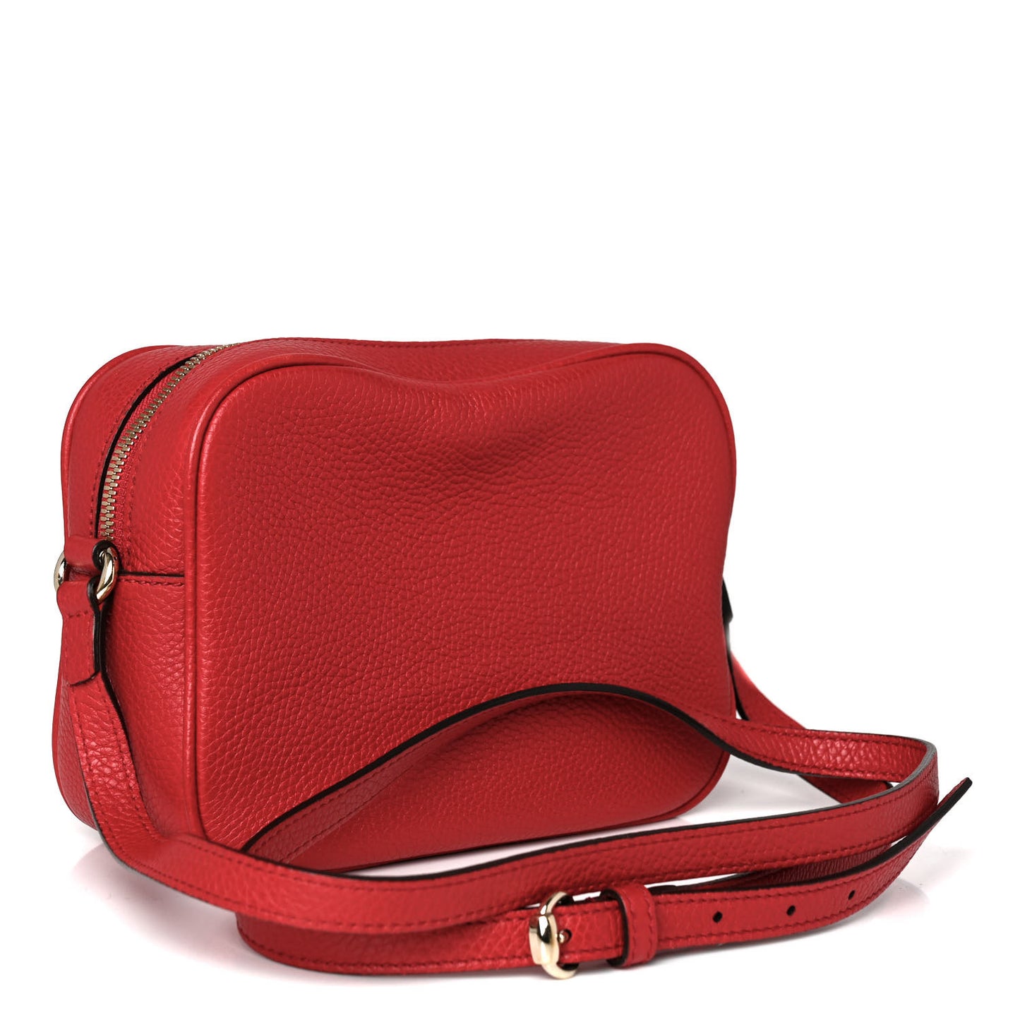 Pebbled Calfskin Small Soho Disco Bag Tabasco Red
