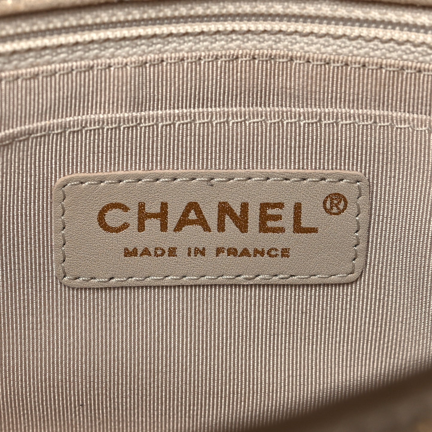 Iridescent Calfskin Studded Mini Flap Gold