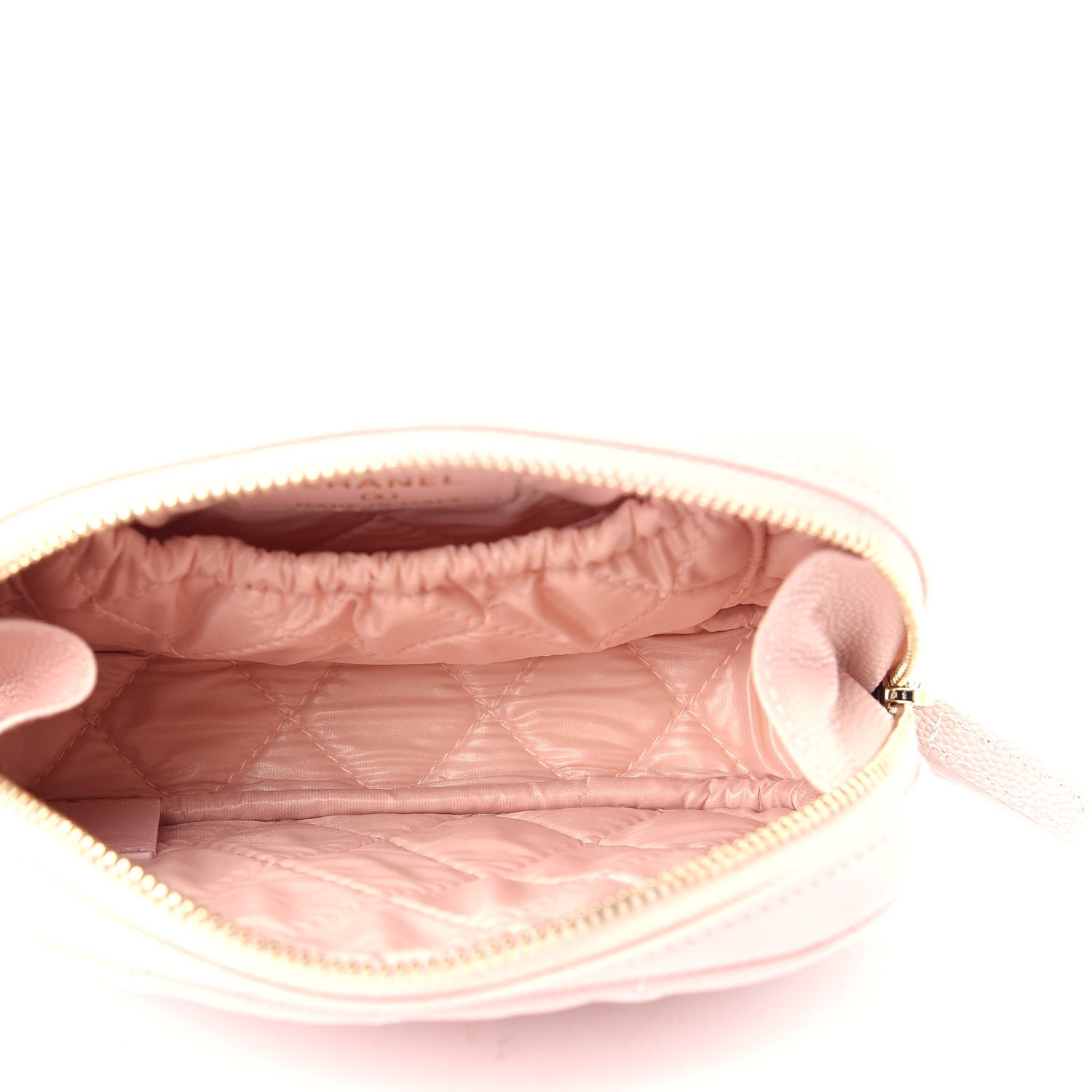 Chanel Caviar Quilted Small Curvy Pouch Cosmetic Case Light Pink 5 of 7