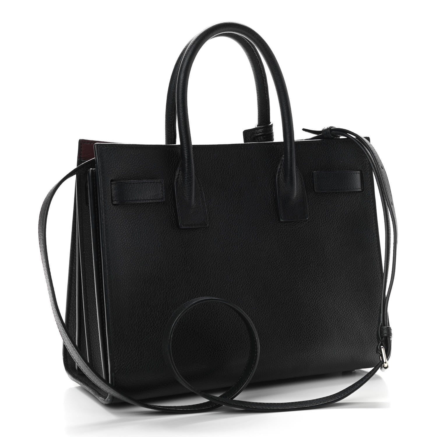 Saint Laurent Grained Calfskin Baby Sac De Jour Black 3 of 11
