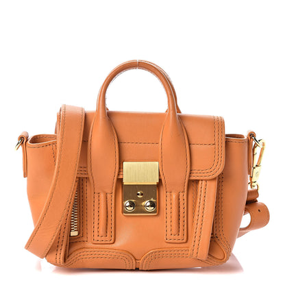 3.1 Phillip Lim 3.1 Smooth Calfskin Nano Pashli Satchel Saffron 1 of 9