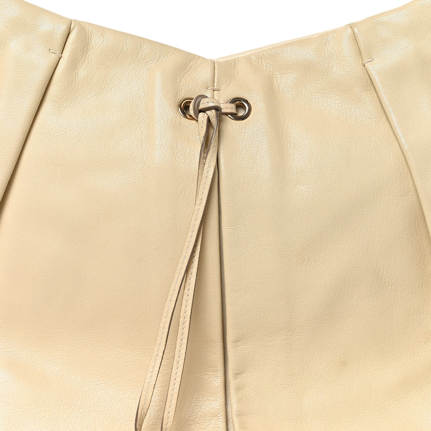 Calfskin Pleated Mombasa Hobo Off White