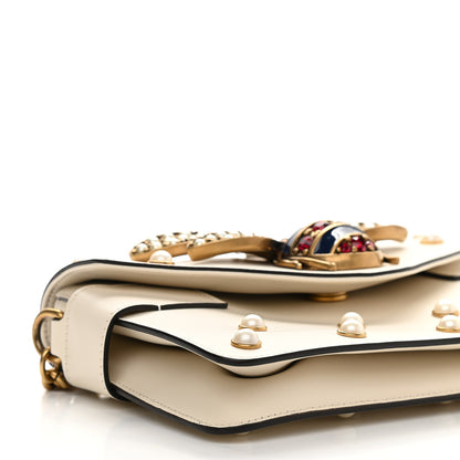 Gucci Nappa Pearl Studded Mini Queen Margaret Broadway Shoulder Bag Mystic White 8 of 9