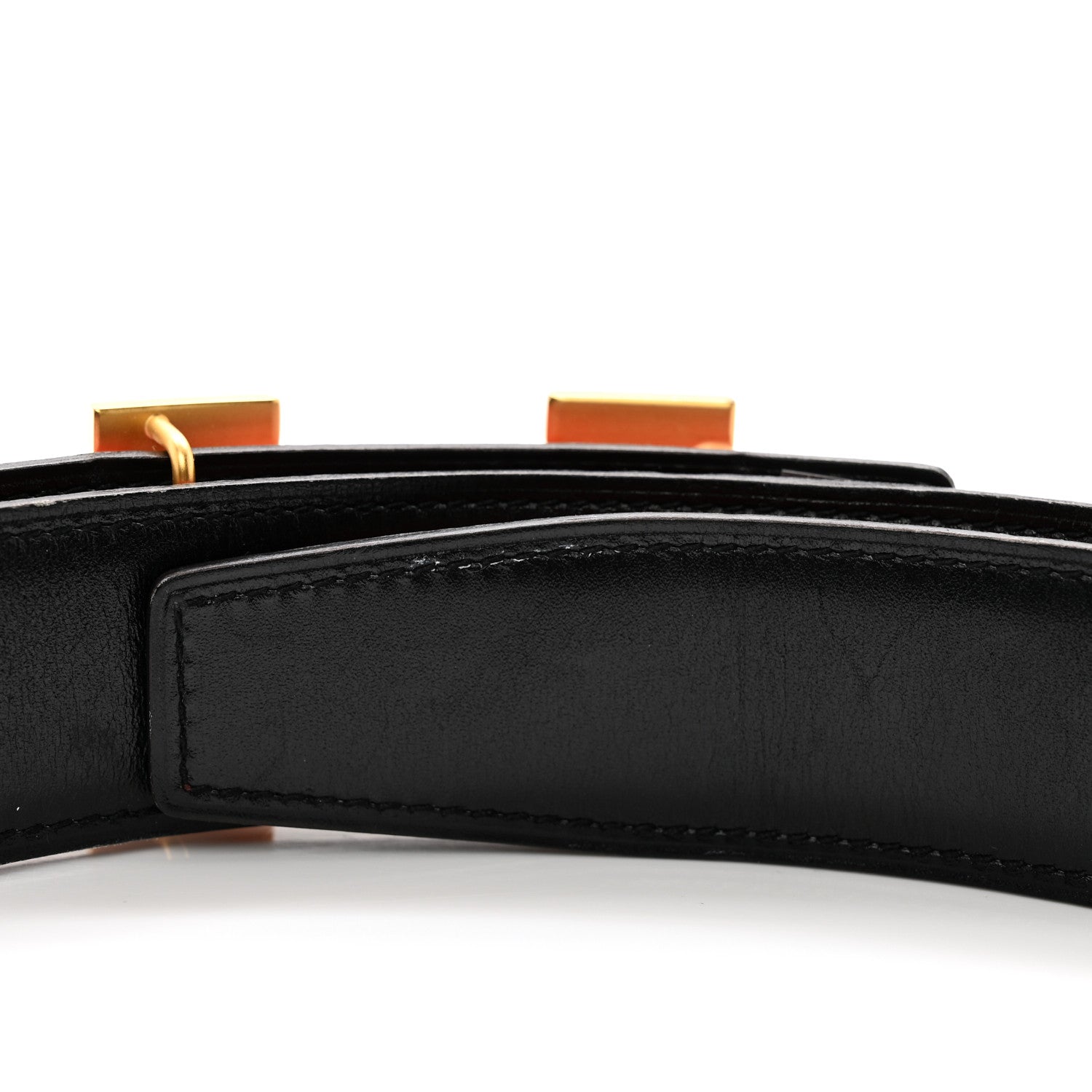 Hermes Box Togo 32mm H Belt 95 38 Black Vermillion 6 of 7