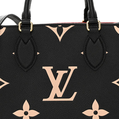 Louis Vuitton Empreinte Monogram Giant Onthego PM Black Beige 8 of 10