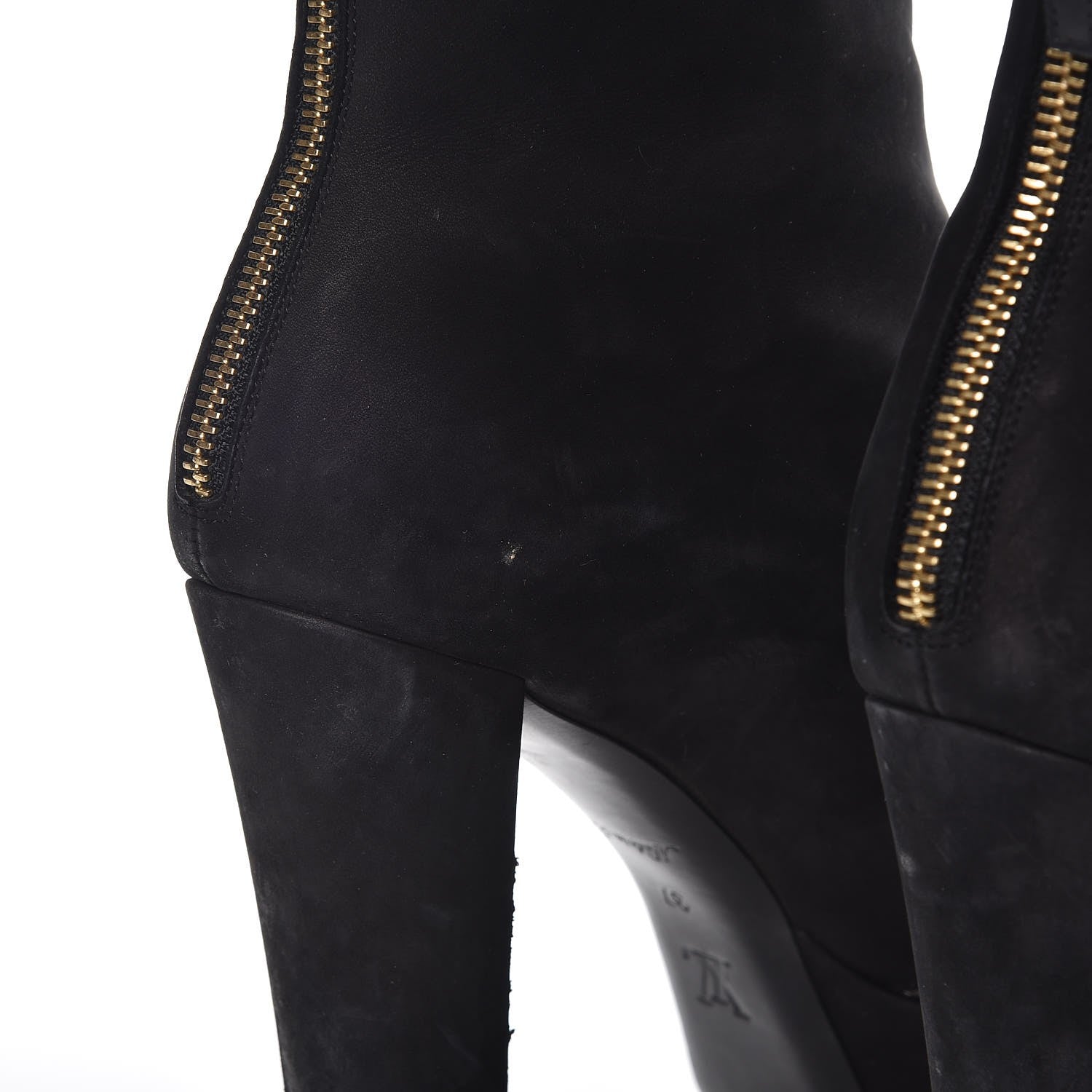 Louis Vuitton Suede Peep Toe Ankle Boots 37 Black 18 of 23