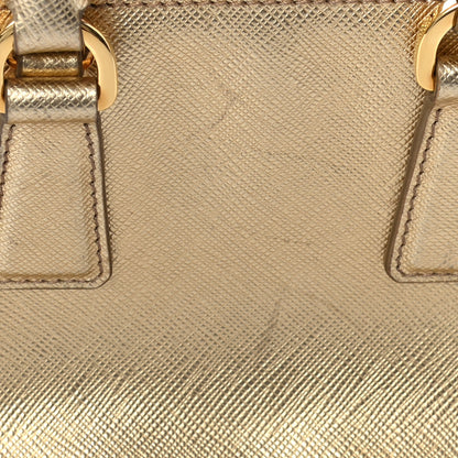 Prada Saffiano Lux Mini Promenade Tote Cromo 9 of 10