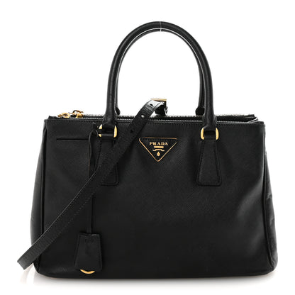 Prada Saffiano Lux Small Galleria Double Zip Tote Black 1 of 10
