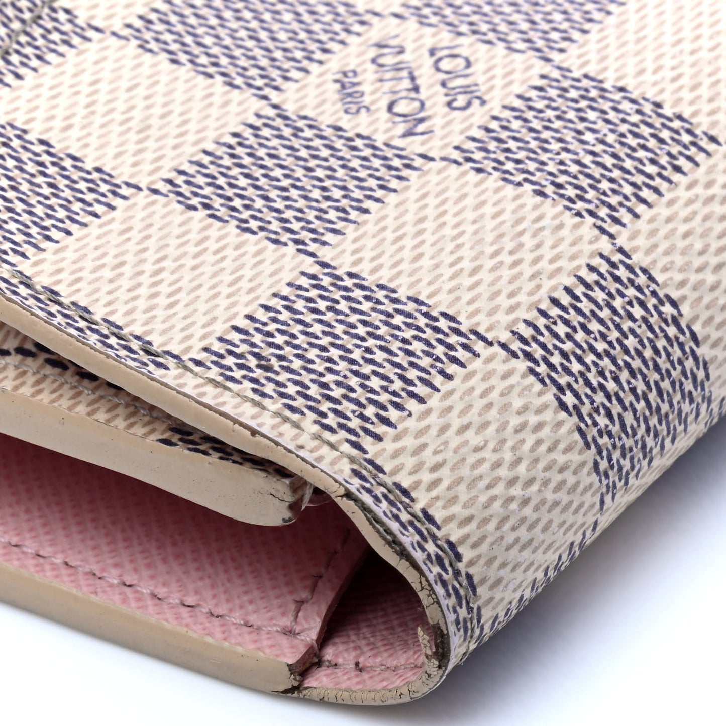 Damier Azur Emilie Wallet Rose Ballerine