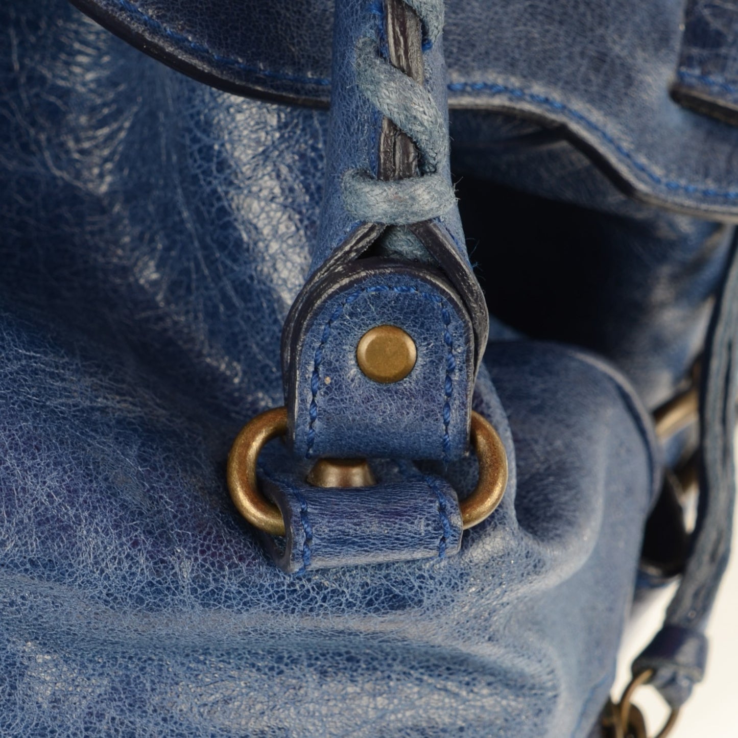 Chevre Classic Hardware Mini Twiggy Indigo