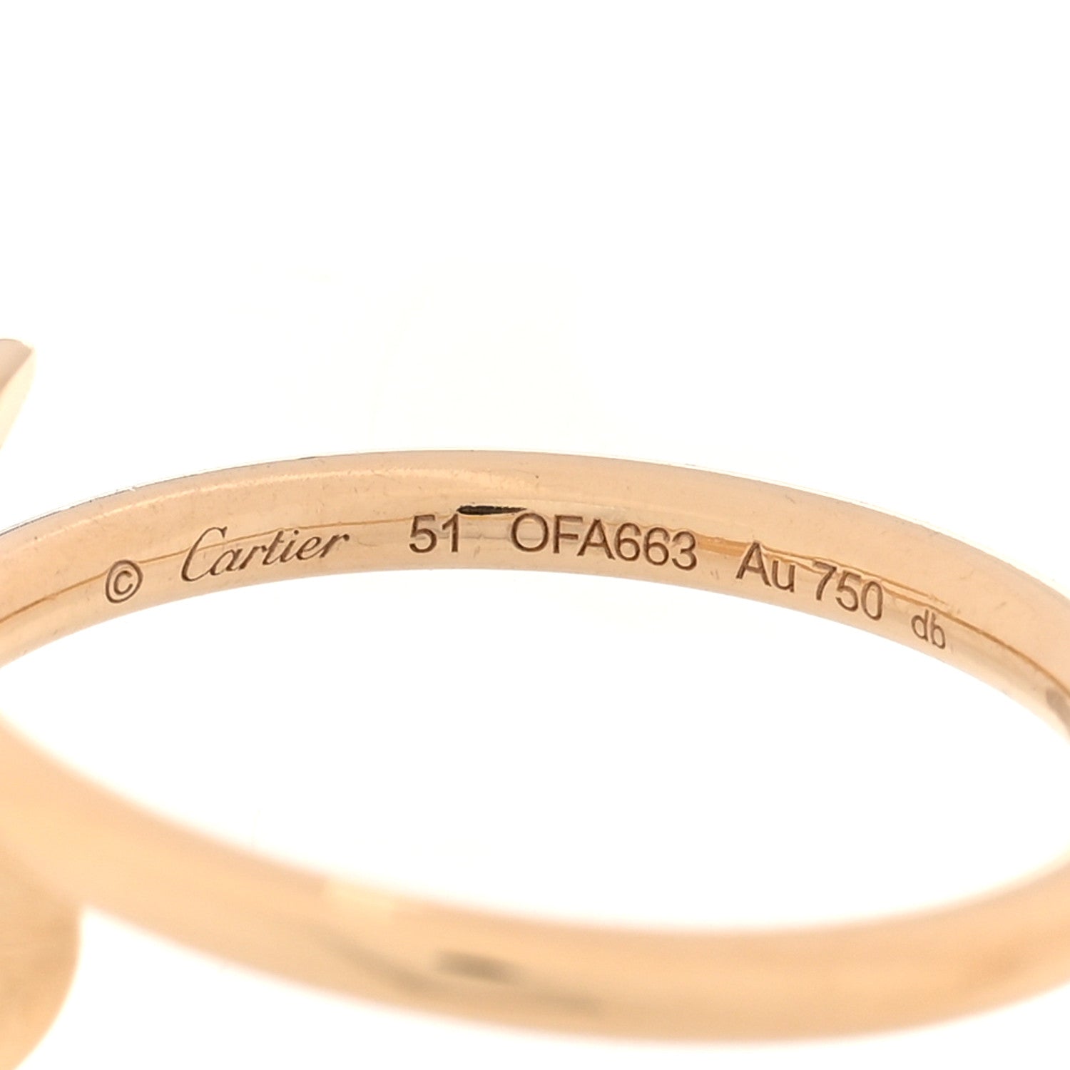 Cartier 18K Yellow Gold Small Juste Un Clou Ring 51 5.75 5 of 6
