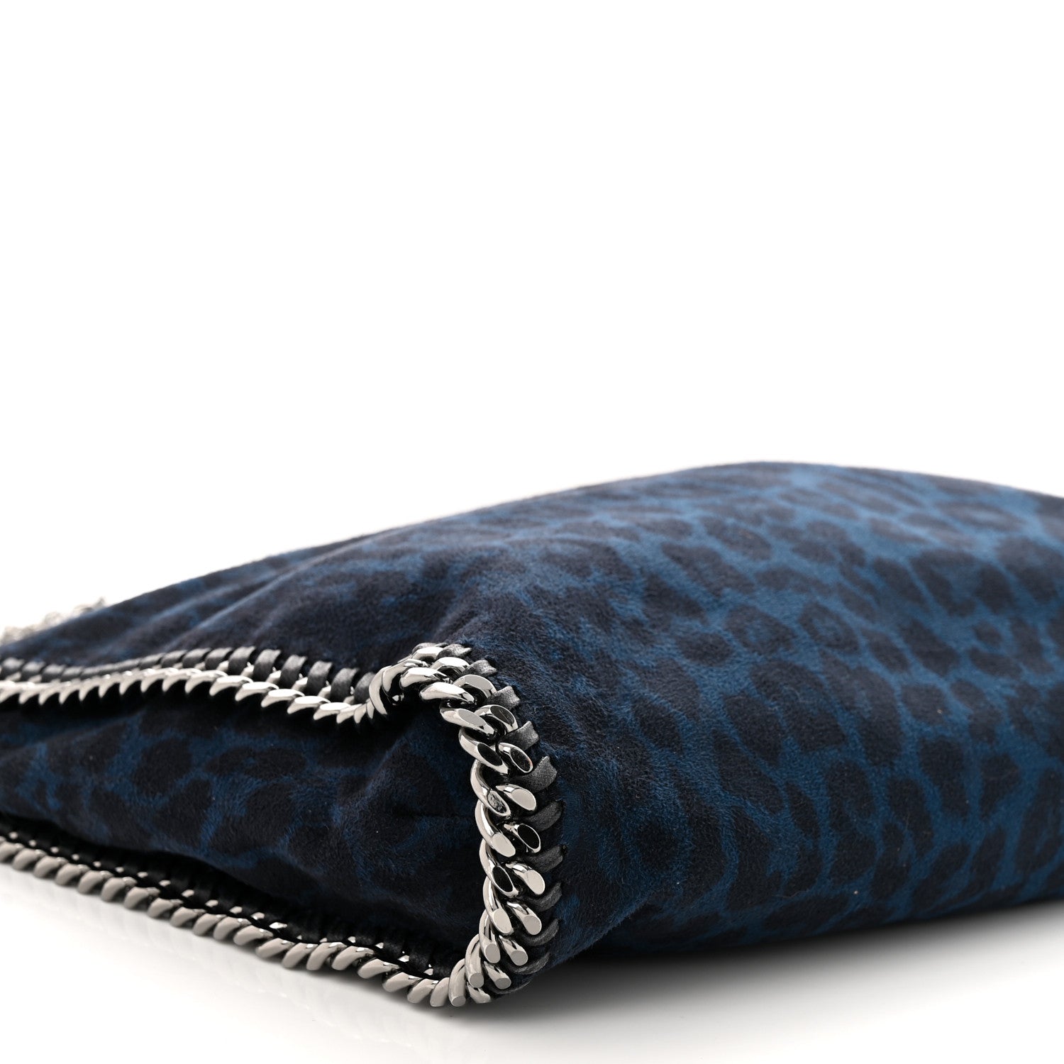 Stella McCartney Shaggy Deer Leopard Print Small Falabella Tote Blue 9 of 10