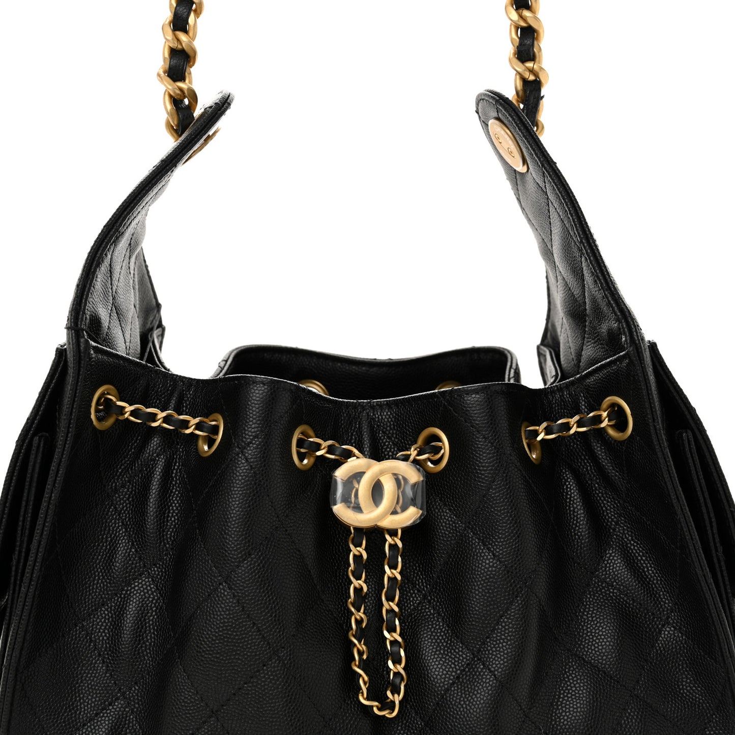Caviar Quilted Small Chanel 25 Handbag Black