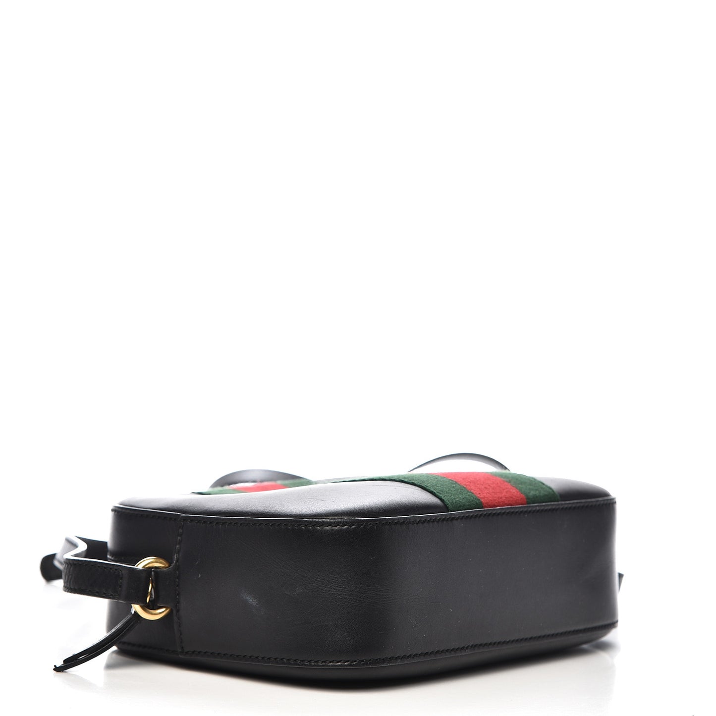 Calfskin Web Small Webby Bee Shoulder Bag Black