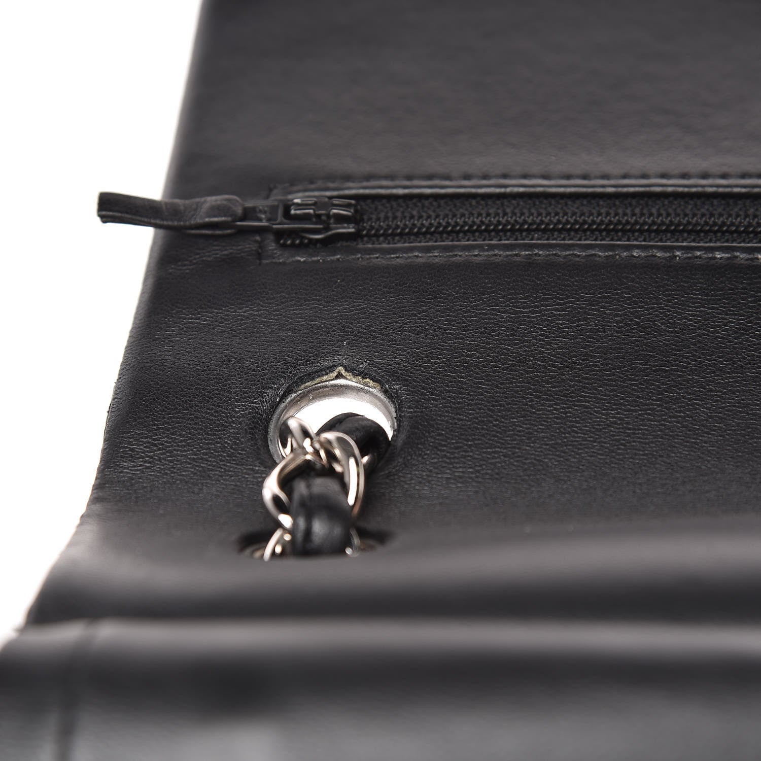 Chanel Lambskin Quilted Jumbo Double Flap Black 11 of 14