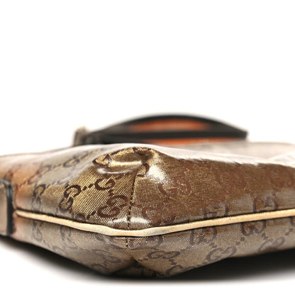 Gucci Crystal Monogram Web Small Flat Messenger Crossbody Bronze 9 of 13