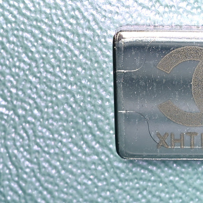 Chanel Iridescent Calfskin Quilted Mini Rectangular Flap Light Blue 7 of 10