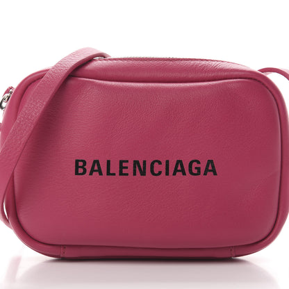 Balenciaga Calfskin Logo XS Everyday Camera Bag Rose Indien Black 9 of 11