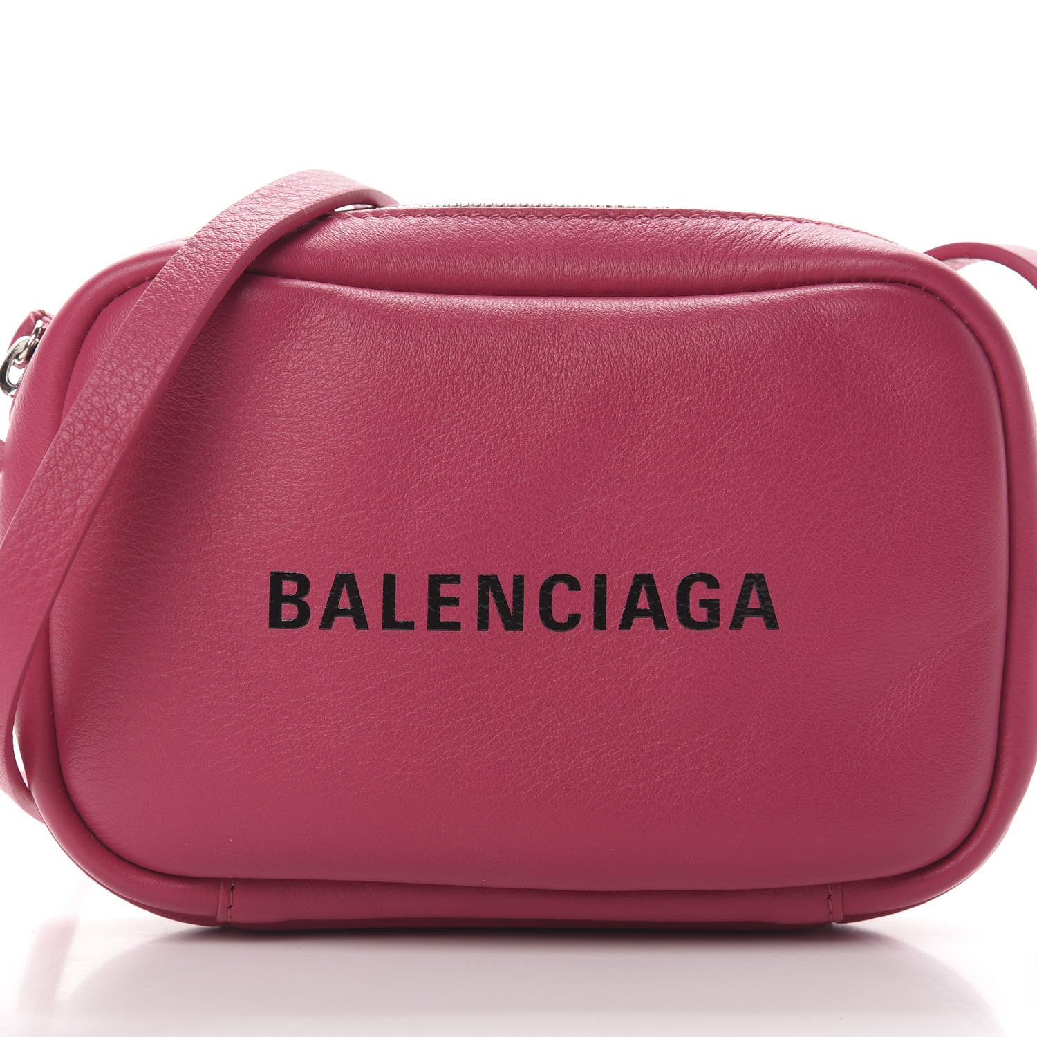 Balenciaga Calfskin Logo XS Everyday Camera Bag Rose Indien Black 9 of 11